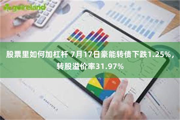 股票里如何加杠杆 7月17日豪能转债下跌1.25%，转股溢价率31.97%