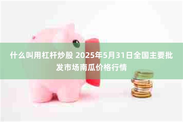 什么叫用杠杆炒股 2025年5月31日全国主要批发市场南瓜价格行情