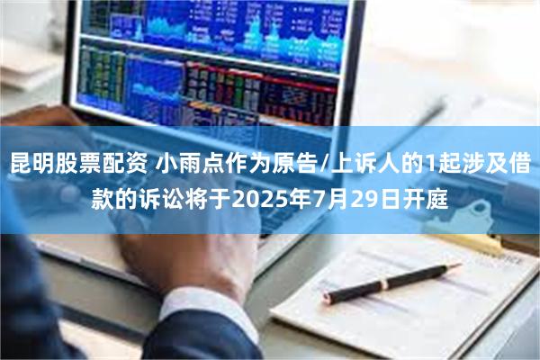 昆明股票配资 小雨点作为原告/上诉人的1起涉及借款的诉讼将于2025年7月29日开庭