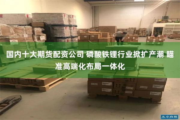 国内十大期货配资公司 磷酸铁锂行业掀扩产潮 瞄准高端化布局一体化