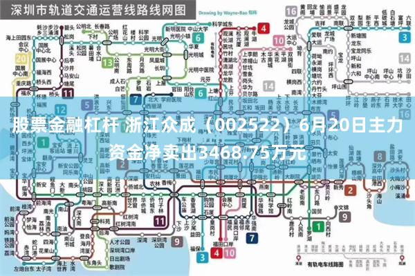 股票金融杠杆 浙江众成（002522）6月20日主力资金净卖出3468.75万元