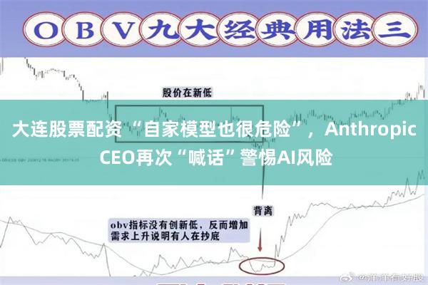 大连股票配资 “自家模型也很危险”，Anthropic CEO再次“喊话”警惕AI风险