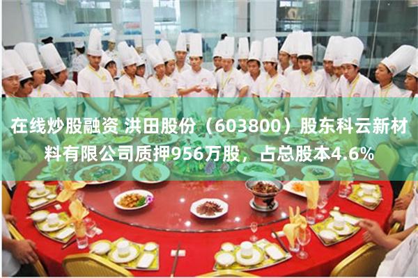 在线炒股融资 洪田股份（603800）股东科云新材料有限公司质押956万股，占总股本4.6%