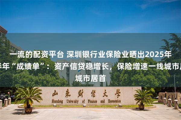 一流的配资平台 深圳银行业保险业晒出2025年上半年“成绩单”:资产信贷稳增长,保险增速一线城市居首