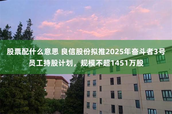 股票配什么意思 良信股份拟推2025年奋斗者3号员工持股计划，规模不超1451万股