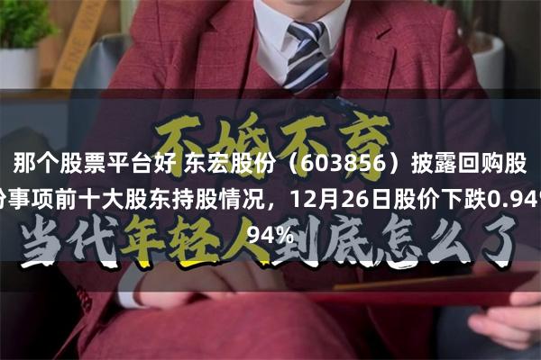 那个股票平台好 东宏股份（603856）披露回购股份事项前十大股东持股情况，12月26日股价下跌0.94%