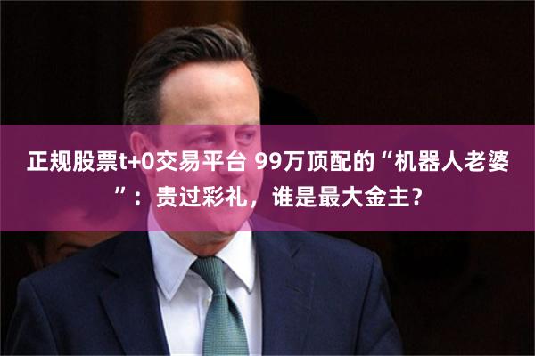 正规股票t+0交易平台 99万顶配的“机器人老婆”：贵过彩礼，谁是最大金主？