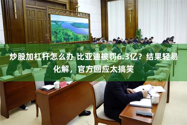 炒股加杠杆怎么办 比亚迪被罚6.3亿？结果轻易化解，官方回应太搞笑