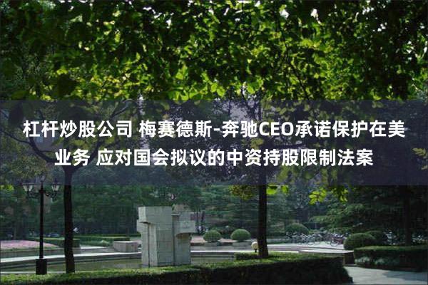 杠杆炒股公司 梅赛德斯-奔驰CEO承诺保护在美业务 应对国会拟议的中资持股限制法案