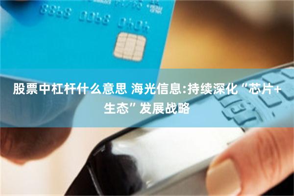 股票中杠杆什么意思 海光信息:持续深化“芯片+生态”发展战略