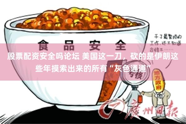 股票配资安全吗论坛 美国这一刀，砍的是伊朗这些年摸索出来的所有“灰色通道”