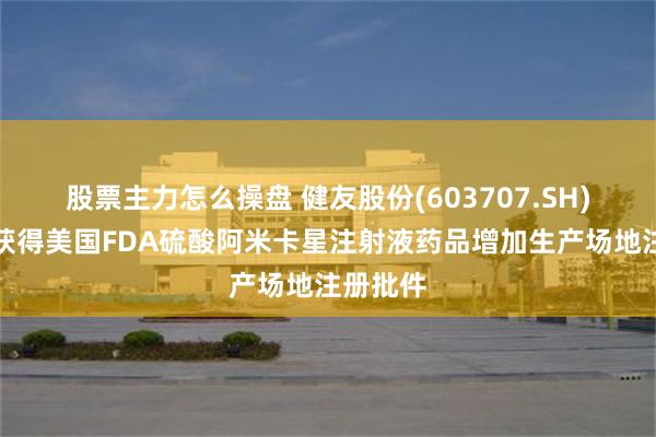 股票主力怎么操盘 健友股份(603707.SH)子公司获得美国FDA硫酸阿米卡星注射液药品增加生产场地注册批件