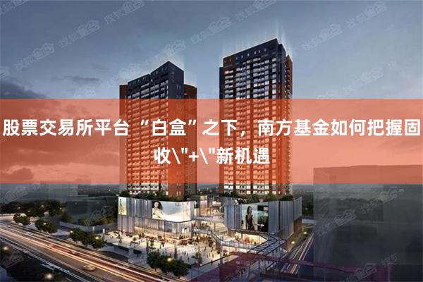 股票交易所平台 “白盒”之下，南方基金如何把握固收