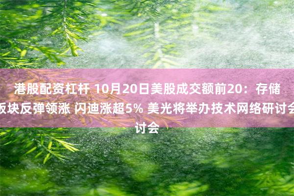 港股配资杠杆 10月20日美股成交额前20：存储板块反弹领涨 闪迪涨超5% 美光将举办技术网络研讨会